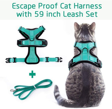 Cat Harness and Leash Set for Walking Small Dog Harness With Reflective Strips Nylon Mesh Pet Clothes For Puppy Kitten Collars daiiibabyyy